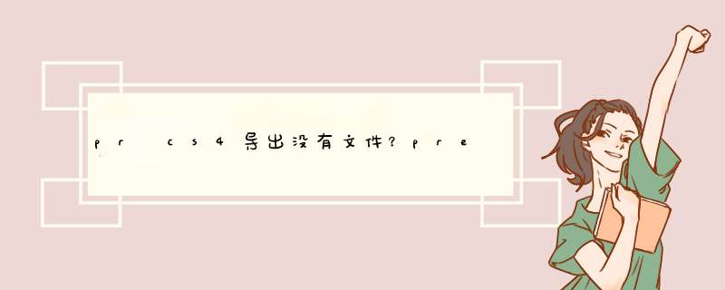 pr cs4导出没有文件？premiere cs4导出无文件？